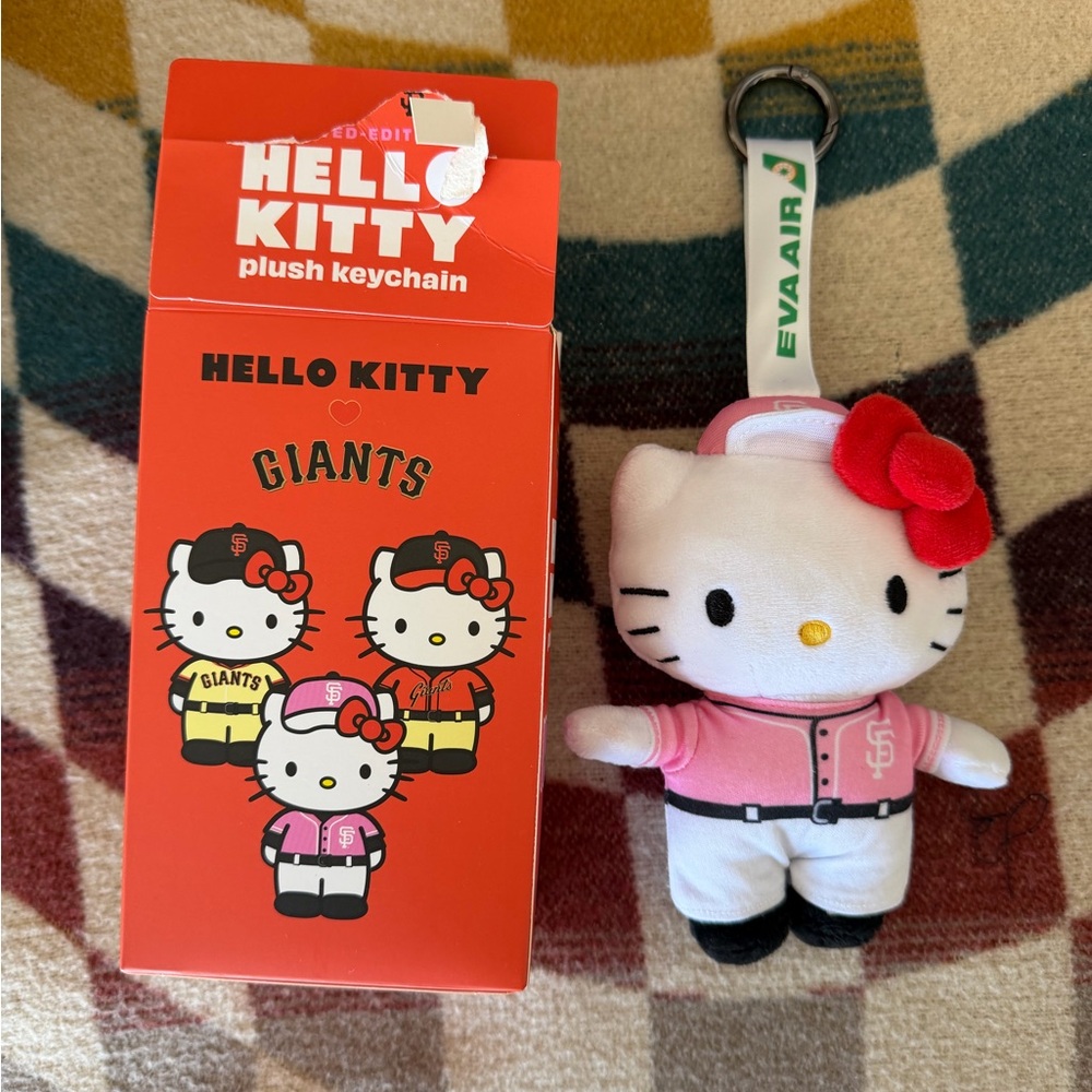 Hello Kitty Pink San Francisco Giants Plush Keychain June 14 Game